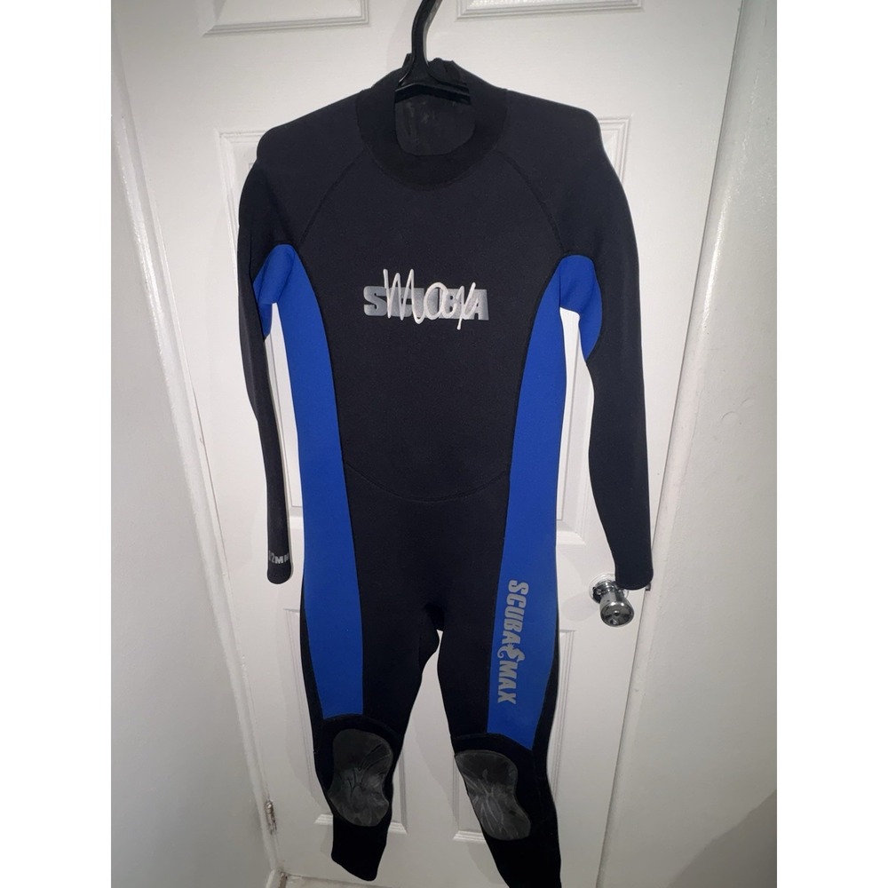 ScubaMax 3/2mm Scuba Wetsuit Men's Size XL Black Blue Full Suit